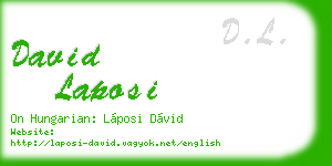 david laposi business card