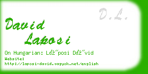 david laposi business card